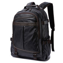 FUR JADEN Black Leatherette 15.6 Inch Laptop Backpack