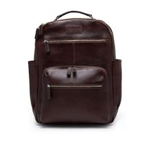 Teakwood Unisex Brown Solid Medium Leather Backpack