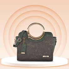 Lafille Dgn308 Womens Handbag With Adjustable Sling Strap - Dark Green