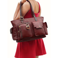 Hidesign Jeju - 02 Red Women's Shoulder Bag - (33 X 6.5 X 27 Cms)