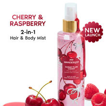 Wanderlust Sugar Plum Cherry Body & Hair Perfume Mist Long Lasting Fragrance (Raspberry, Rose)