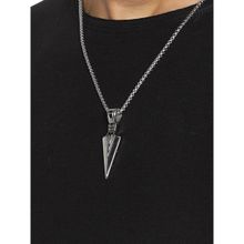 OOMPH High Polished The Silver Arrow Stainless Steel Rocking Pendant Chain