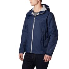 Columbia Mens Navy Omni-Tech EvaPOURation Rain Jacket