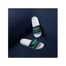 Pepe Jeans Men Green Slider with Arch Fit Footbed
