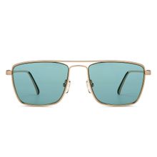 John Jacobs Gold Green Square Sunglasses-JJ S12473S (Small)