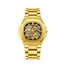Sansi Mayo Zeus Gold Automatic Black Dial Analog Watch - SM-M-303-G-G-GB (M)