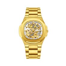Sansi Mayo Zeus Gold Automatic White Dial Analog Watch - SM-M-303-G-G-GW (M)