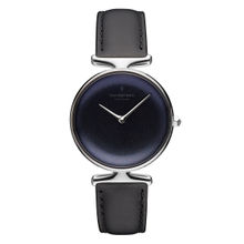 Nordgreen Unika Rainbow Black Dial With Black Leather Watch Strap For Women