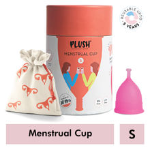Plush Reusable S Menstrual Cup With Cotton Carry Pouch