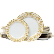 Dankotuwa Porcelain 24k Gold Crafted 21 Pieces Dinner Multi-Color