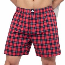 On Loop Boxer For Men In Cotton Red Checks