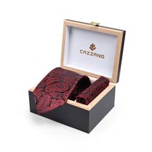 CAZZANO Men Printed Skinny Tie With Pocket Square