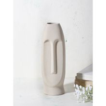 The Decor Mart Ceramic Face Vase - Grey (L)