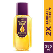 Bajaj Almond Drops Almond Oil 6X Vitamin E Nourishment Non Sticky Hair Oil For Hair Fall Control