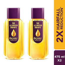 Bajaj Almond Drops Almond Oil 6X Vitamin E Nourishment Non Sticky Hair Oil - Pack Of 2