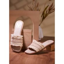 House of Vian Savannah Cream Open Toe Flats