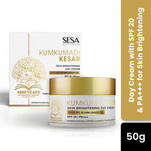 SESA 8% Kumkumadi Kesar Day Cream 50g SPF 20 & PA++ Skin Brightening Face Moisturizer Face Cream