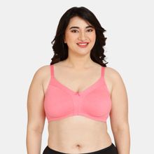 Zivame Rosaline Double Layered Non Wired 3-4th Coverage Super Support Bra - Pink Lemonade
