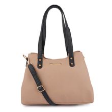 Lapis O Lupo Beige Solid-Plain Handbags (Free Size)