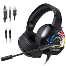Onikuma K6 Rgb Gaming Headset With Mic, Controls And Led Light For Pc, Ps4, Xbox And Mobiles