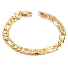 OOMPH Jewellery Gold Tone Curb Link Bracelet For Men & Boys