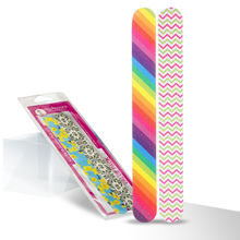 Majestique Colorful Nail File Strips - Double Sided for Mani & Pedi - Color May Vary