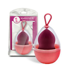 Majestique Beauty Blender Sponge With Holder Case For Liquid Cream And Powder Color & Shape May Vary