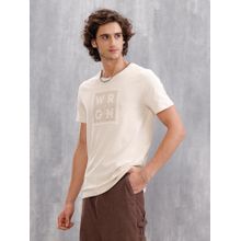 WROGN Patchwork T-Shirt Off White