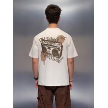 WROGN Casual Back Oversized T-Shirt Off White