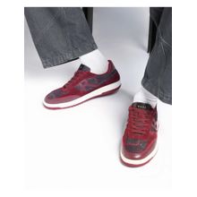 Rare Rabbit Men Loom Dark Red Leather Lace-Up Closure Shoes