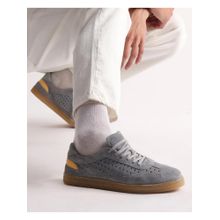 Rare Rabbit Men Norma Grey Suede Lace-Up Closure Sneaker