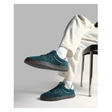 Rare Rabbit Men Zenith Green Leather Lace-Up Closure Shoes