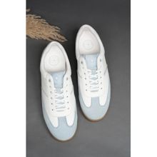 Louis Philippe Men White Lace Up Sneakers