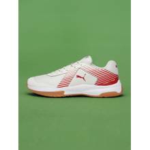 Puma Unisex Off White Badminton Smash Sprint Badminton Sports Shoes