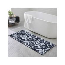 OBSESSIONS Super Absorbent Anti-Skid Polyester Bath Mat Grey