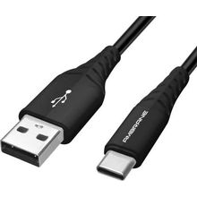 Ambrane Act-10 Plus 1 M Type C Cable (black)