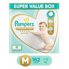 Pampers Premium Care Super Value Box Pack - M (Pack of 162)