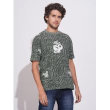 Being Human Men Grey Typography Printed Crew Neck T-shirt