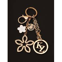 Kazo White Snowdrop Rhinestone Bag Charm