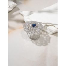 Niska Women Blue Stones Alloy Ring