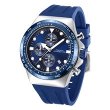 French Connection Triumphus Mens Chronograph Blue Dial Premium Strap Watch - FCM07SU (M)