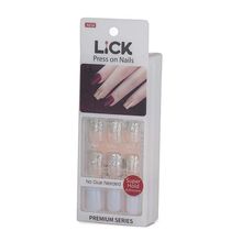 LiCK Baby Blue Reusable Acrylic Press On Nails With Application Kit