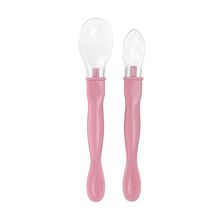 Beebaby 3 In 1 Weaning Silicone Spoon Set With Dual End Spoon For Feeding Newborn, Baby (pink)