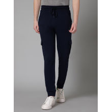Cantabil Men Navy Blue Solid Casual Joggers