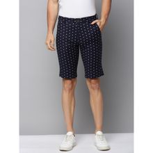 SHOWOFF Mens Knee Length Printed Navy Blue Mid-rise Regular Shorts