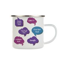 Indigifts Cricket Enamel Mug 250ml Unbreakable Coffee, Tea Cup Gali Cricket Quotes Print