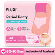 Plush 100% Leakproof High Waist Disposable Period Panty M/L 12 Hour Protection