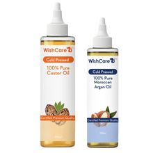 Wishcare Premium Cold Pressed Castor Oil & Pure Moroccan Argan Oil