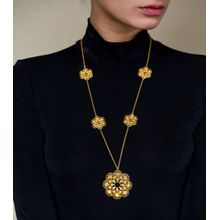 Zariin Gold Plated Chicory Necklace