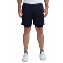 Black Panther Men's Navy Polyester Lycra Acti Fit Shorts